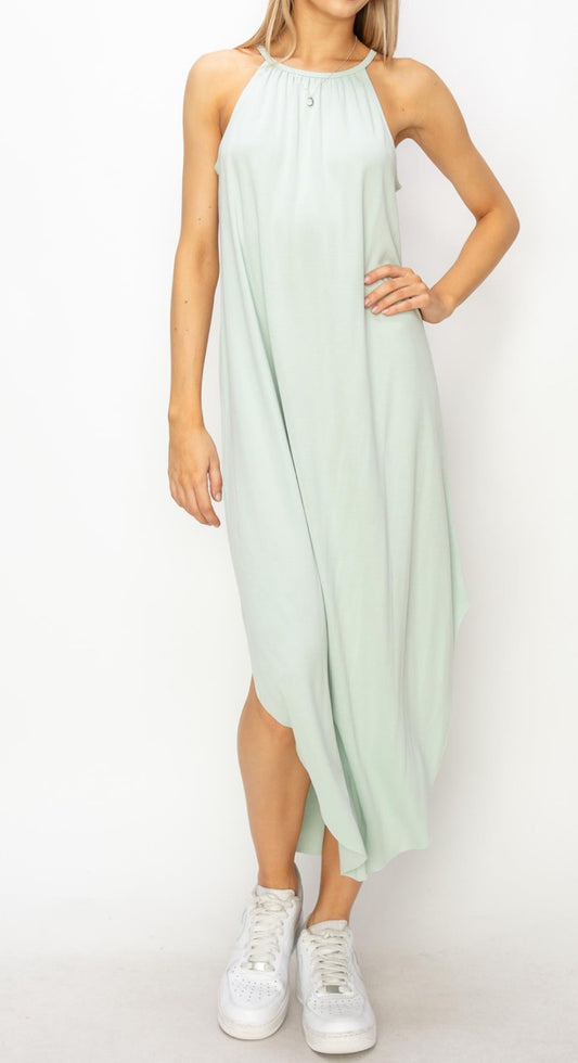 Halter Neck Midi Dress