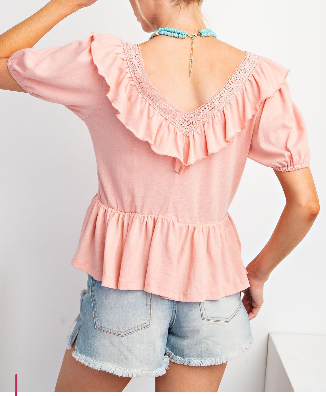 Puff Sleeve Peplum Top